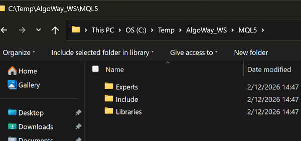 MQL5 folder structure