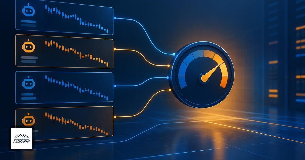 Several trading signal panels feeding a single shared risk budget