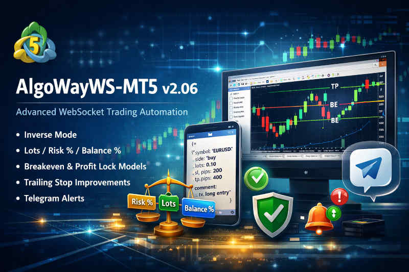 AlgoWayWS-MT5 EA 2.10 guide for TradingView to MT5 webhook automation