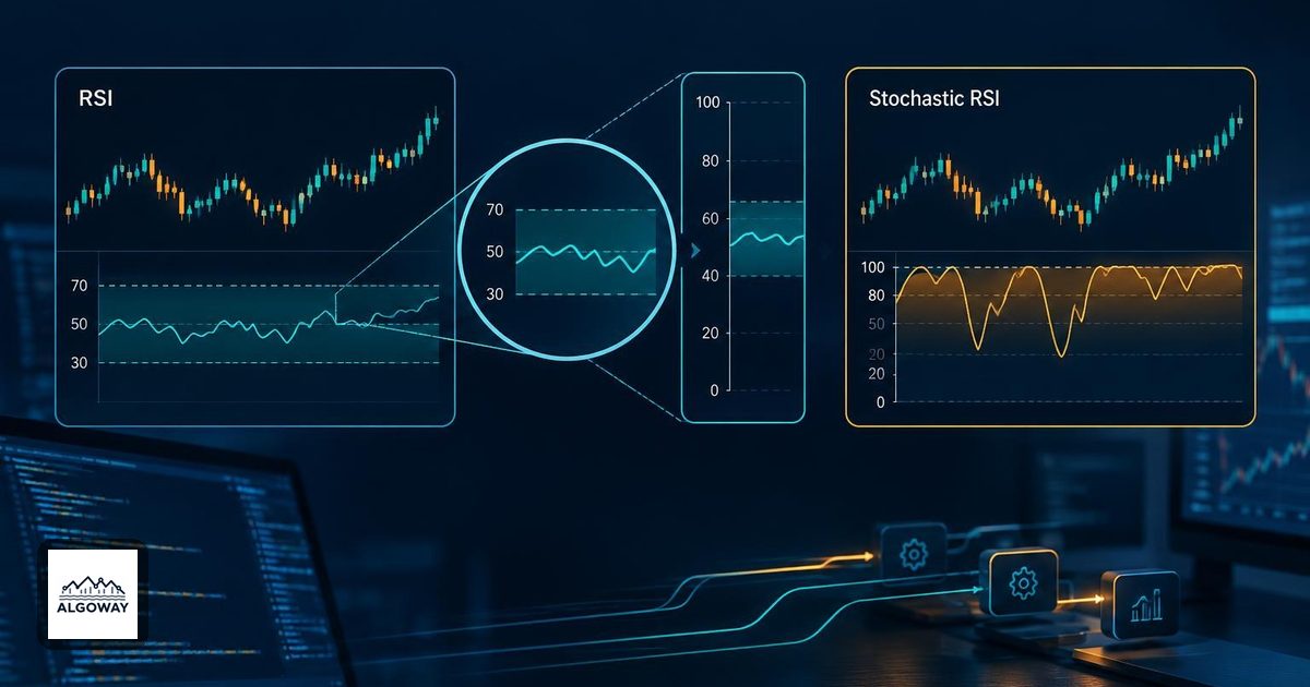 Two oscillator panels showing RSI and its normalized position within a recent range
