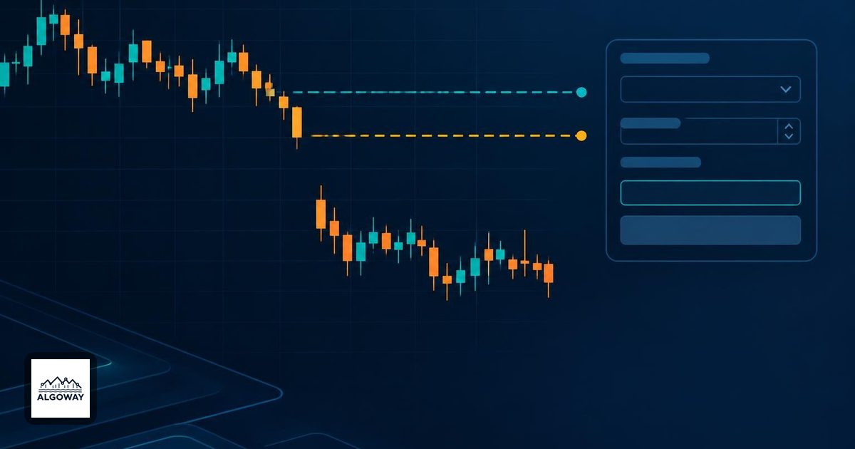 A price chart gaps below a stop trigger and a lower limit boundary