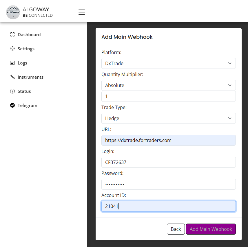 Guide to Creating a Webhook and Configuring It in TradingView