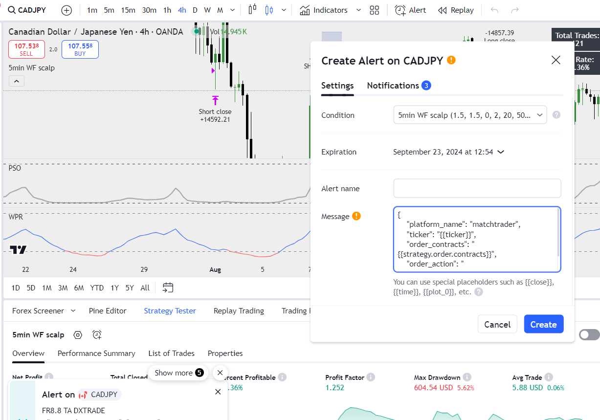 Setting Up a Webhook for MatchTrader on the AlgoWay Platform